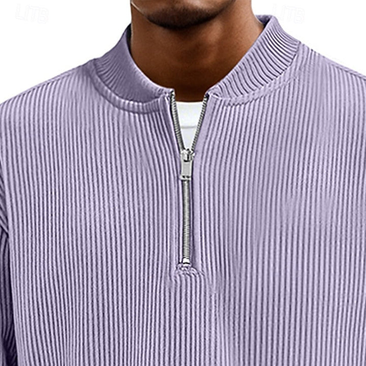 Bryson | Ribbed Quarter-Zip Pullover