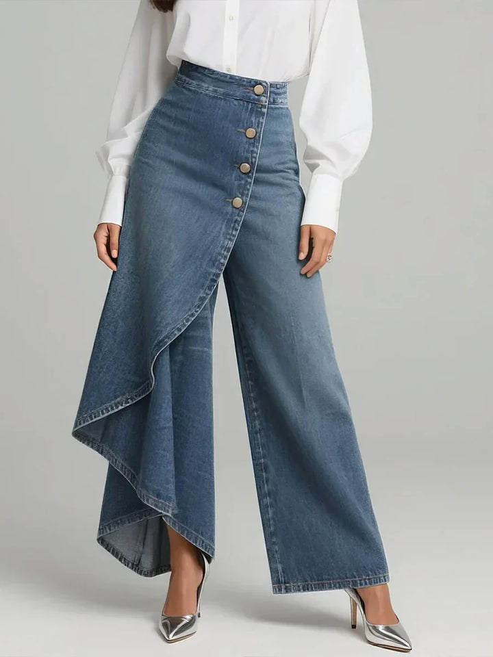 Margaret | Elegant High Waisted Wide-leg Pants