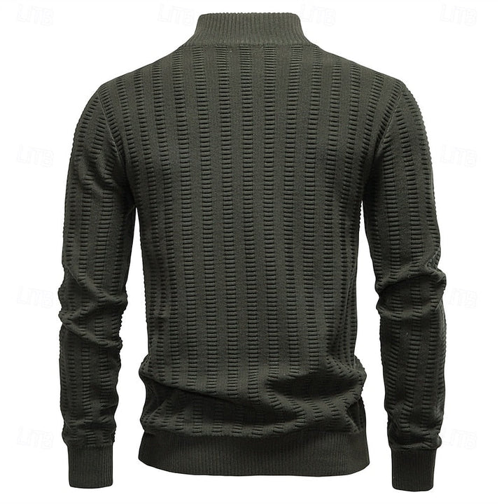 Sheldon | Textured Half-Zip Sweater