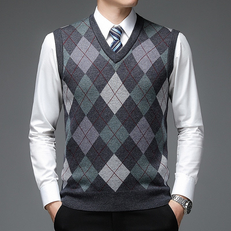 Bernard | Argyle V-Neck Sweater Vest