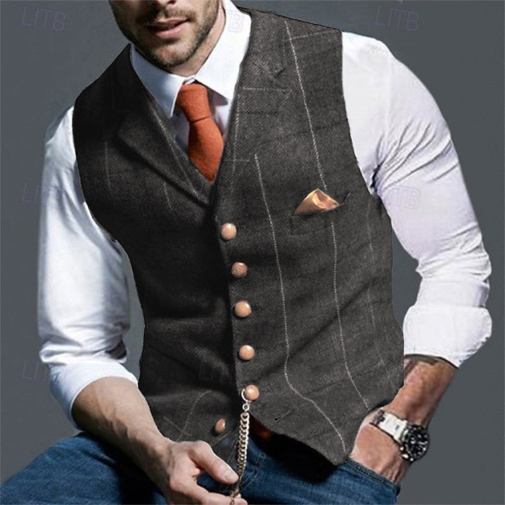 Theron | Herringbone Tailored Waistcoat