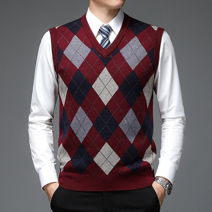 Bernard | Argyle V-Neck Sweater Vest