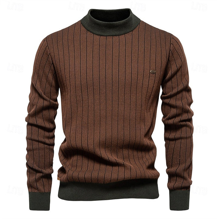 Gerard | Ribbed Mock Neck Sweater