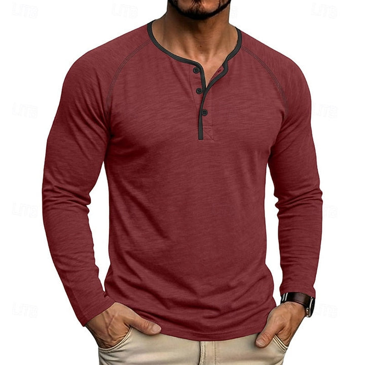 Owen | Classic Button Henley Shirt