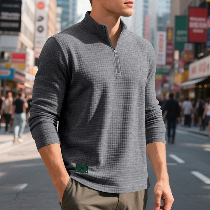 Carson | Quarter-Zip Textured Sweatshirt