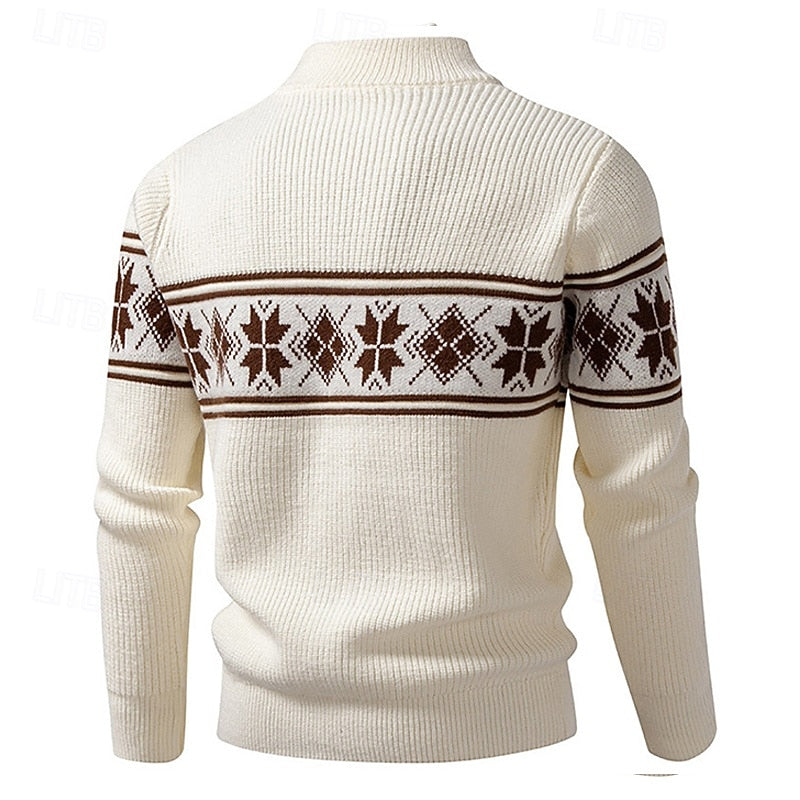 Byron | Fair Isle Zip Cardigan