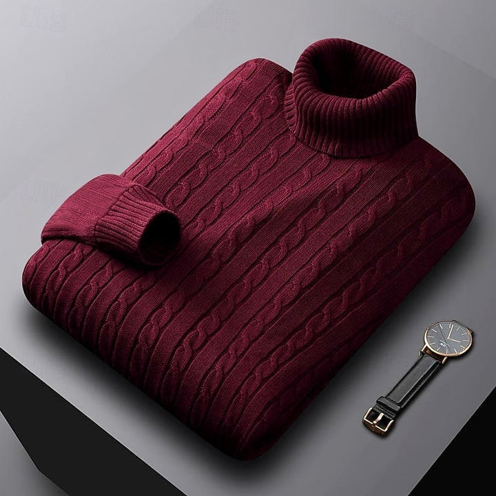 Rhys | Cable Knit Turtleneck Sweater