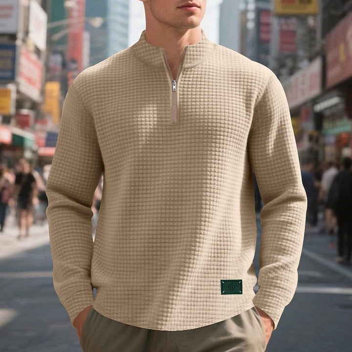 Carson | Quarter-Zip Textured Sweatshirt