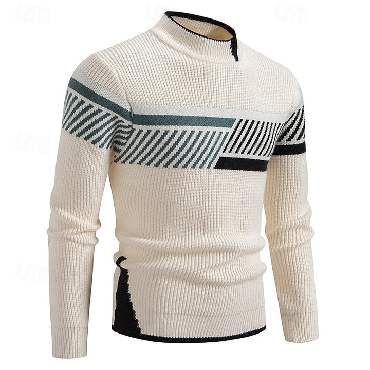 Cormac | Textured Colour-Block Sweater