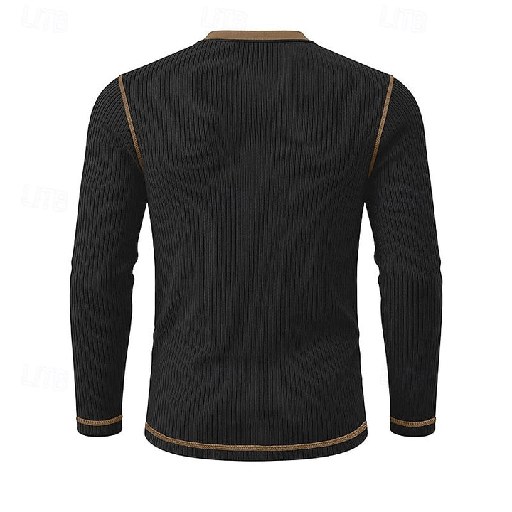 Jared | Ribbed Henley Shirt
