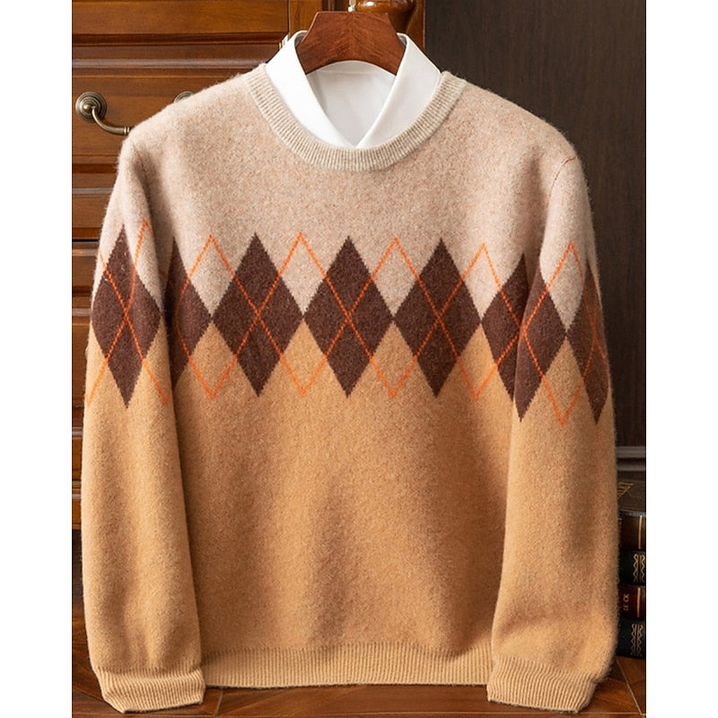 Randall | Classic Argyle Crew Neck Sweater