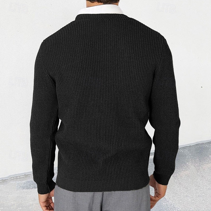 Calvin | Classic V-Neck Button-Down Cardigan