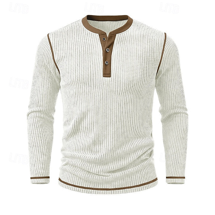 Jared | Ribbed Henley Shirt