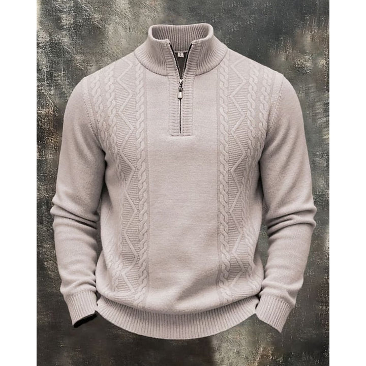 Simon | Cable-Knit Quarter-Zip Sweater