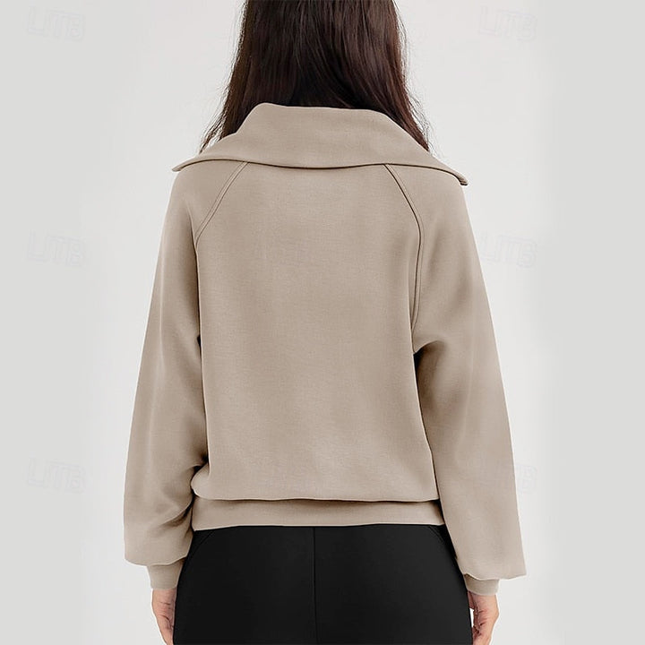 Cassandra | Quarter-Zip Lapel Sweatshirt