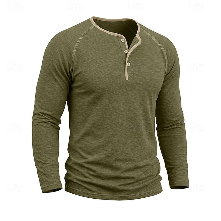 Owen | Classic Button Henley Shirt
