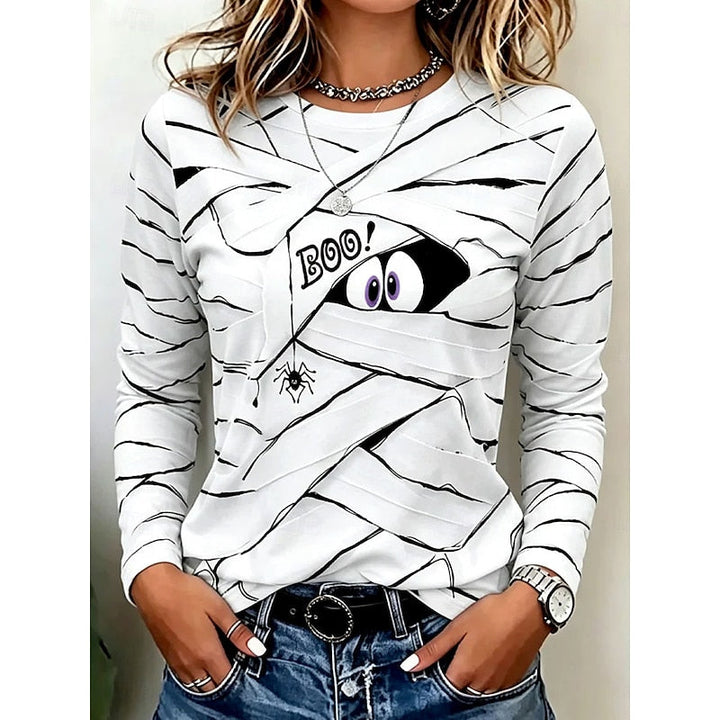 Bonnie | Halloween Print Long Sleeve Top