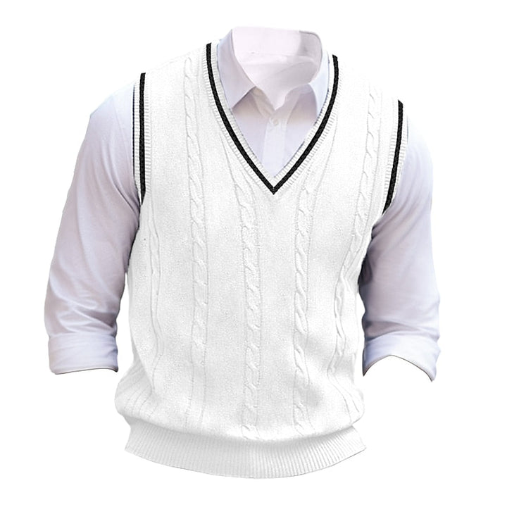Oscar | Cable-Knit V-Neck Sweater Vest