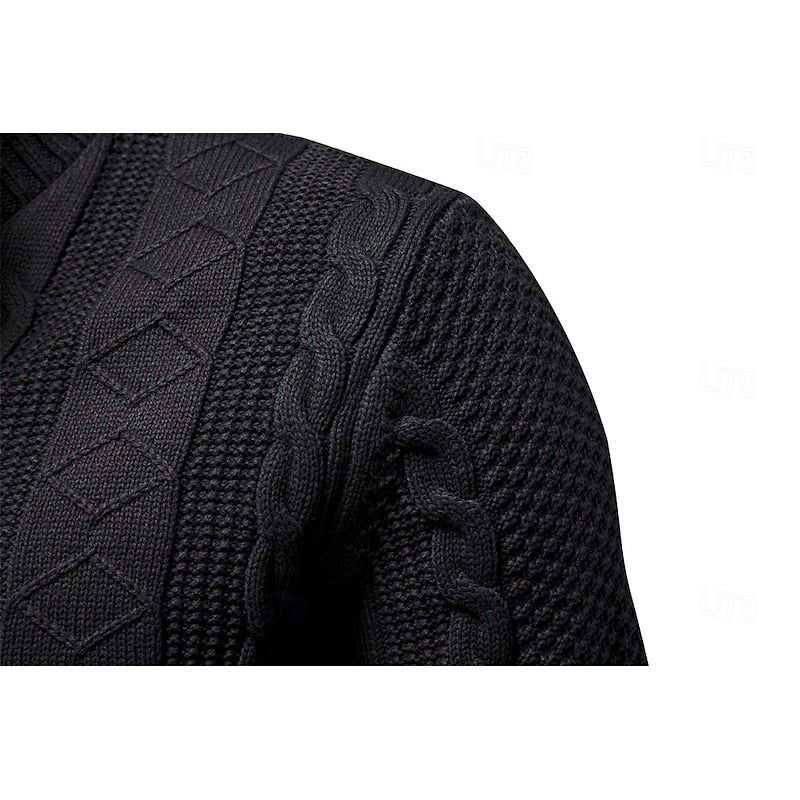 Gerard | Textured Zip-Up Cardigan