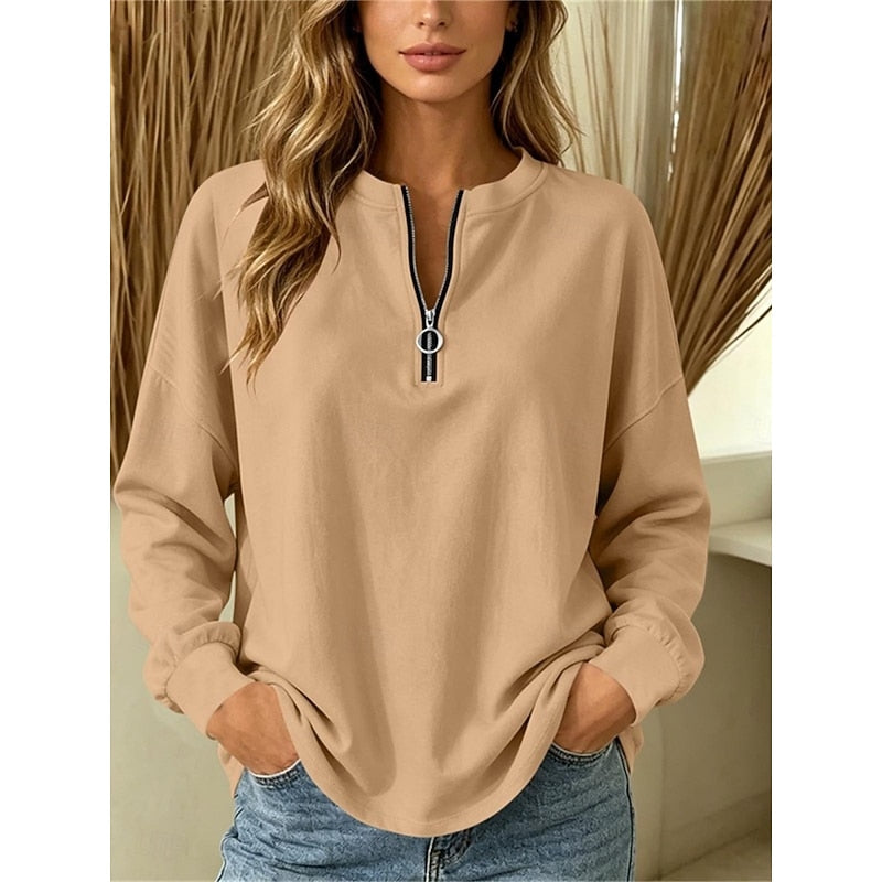 Camille | Relaxed Quarter-Zip Top