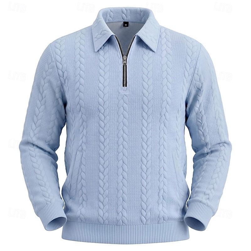 Chase | Textured Quarter-Zip Sweater