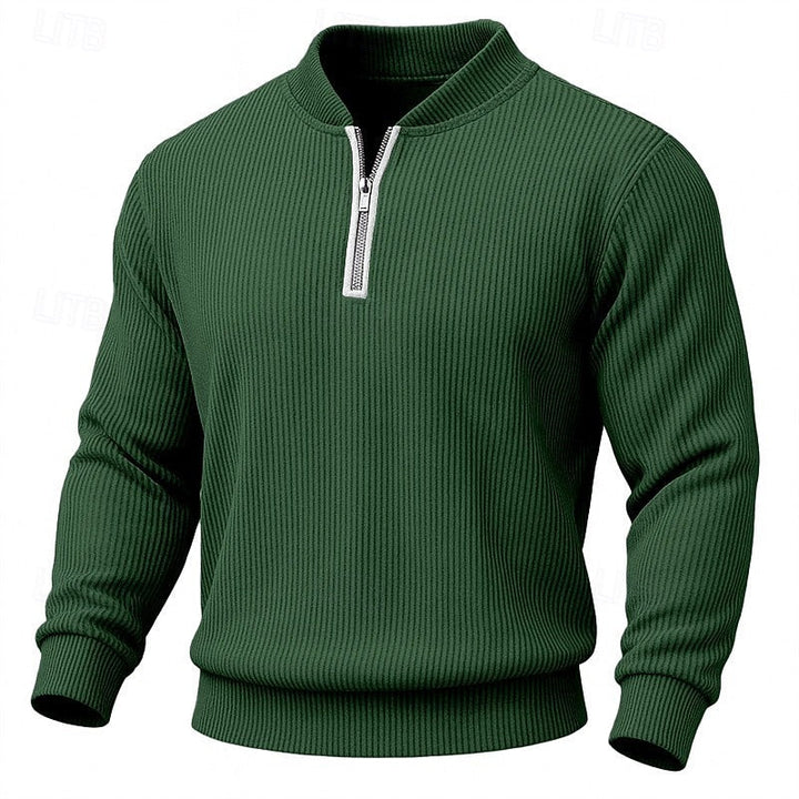 Bryson | Ribbed Quarter-Zip Pullover