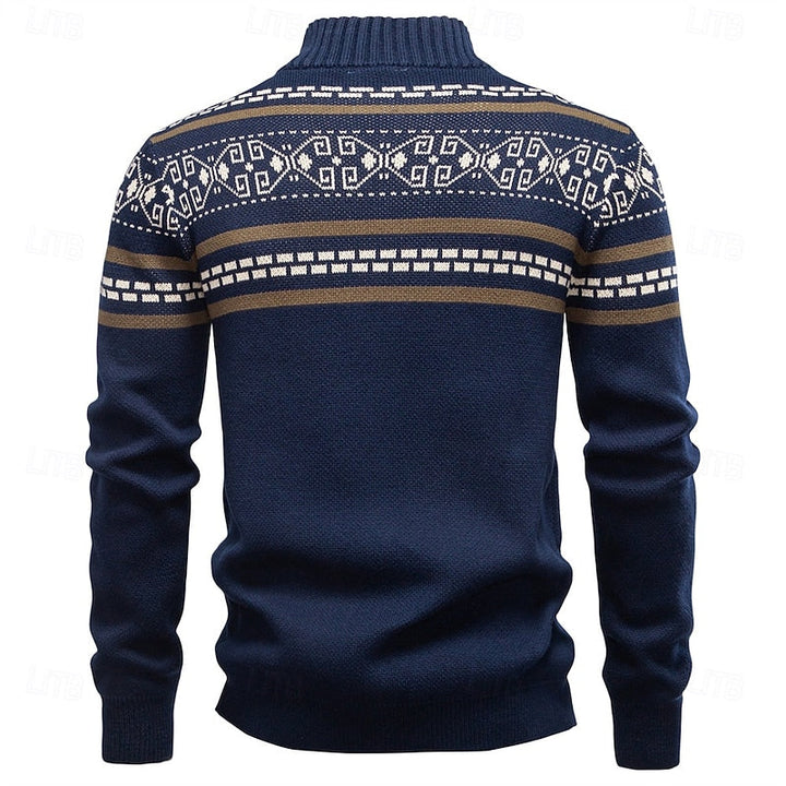 Fraser | Fair Isle Zip-Up Christmas Cardigan