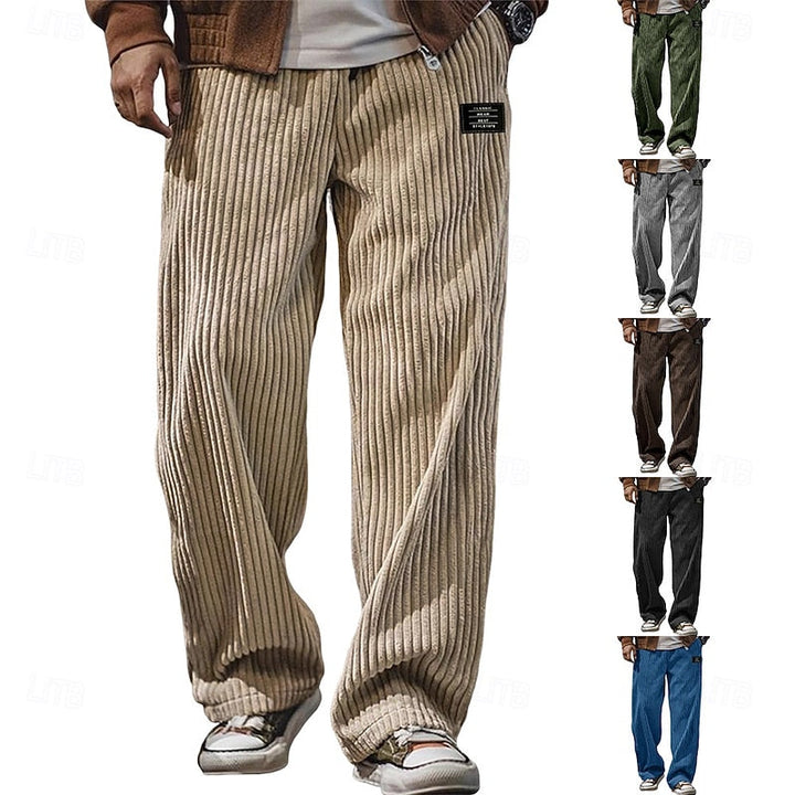 Bryson | Relaxed Ribbed Wide-Leg Pants