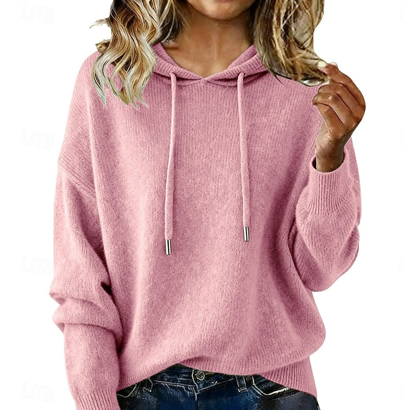 Delphine | Relaxed Hooded Knit Sweater