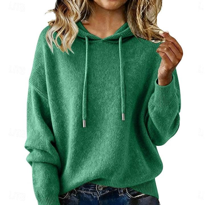 Delphine | Relaxed Hooded Knit Sweater
