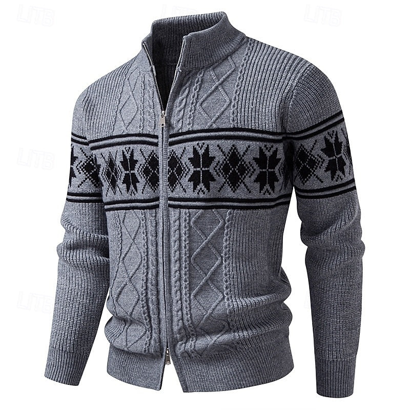 Byron | Fair Isle Zip Cardigan