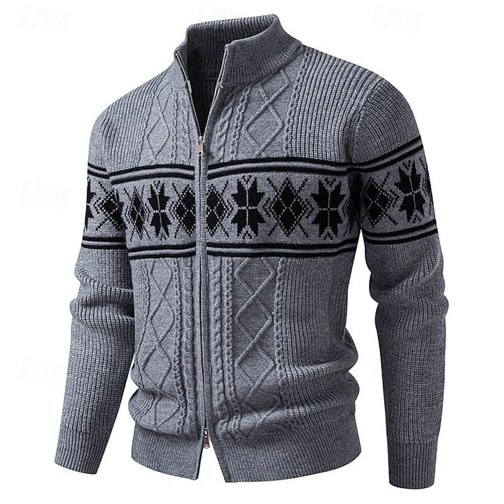 Byron | Fair Isle Zip Cardigan