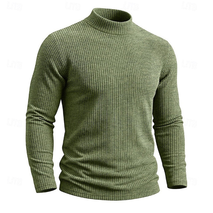 Callahan | Ribbed Mock-Neck Top