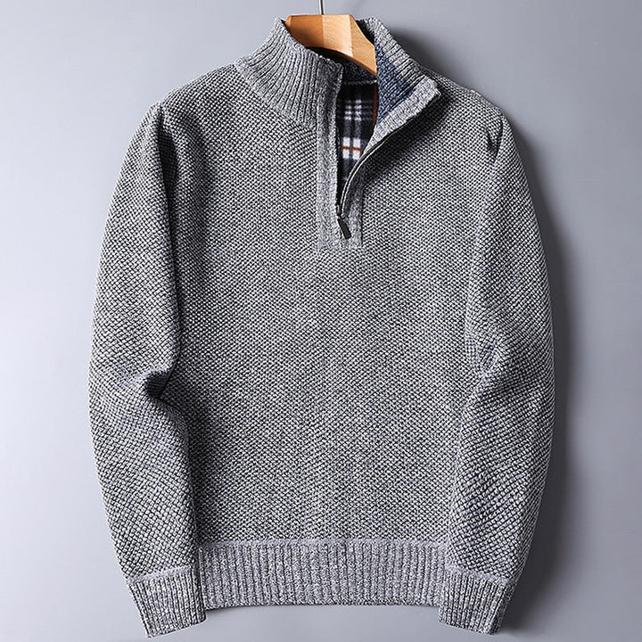 Nigel | Quarter-Zip Stand Collar Sweater