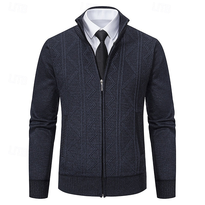 Bernard | Textured Zip-Up Cardigan