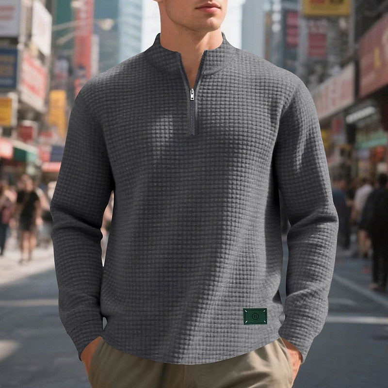 Carson | Quarter-Zip Textured Sweatshirt