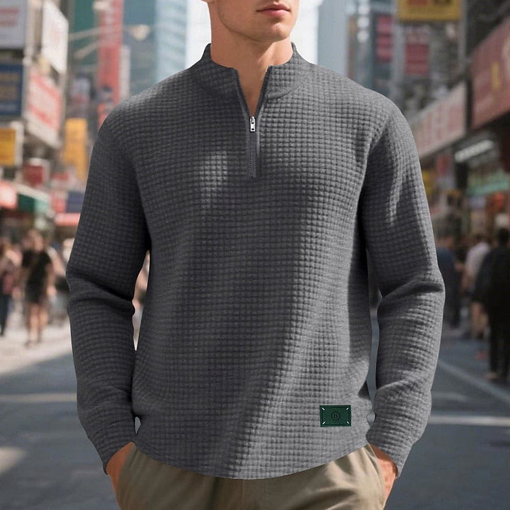 Carson | Quarter-Zip Textured Sweatshirt